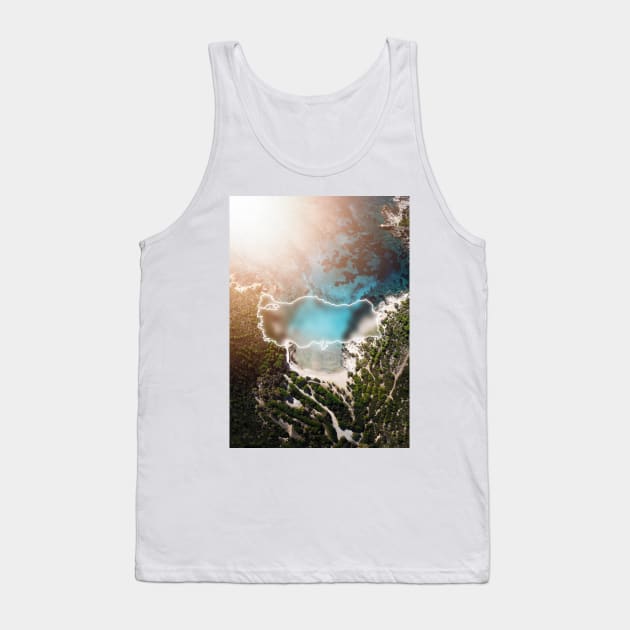 Turkey Country Map | Luminous Landscapes Tank Top by Visitify